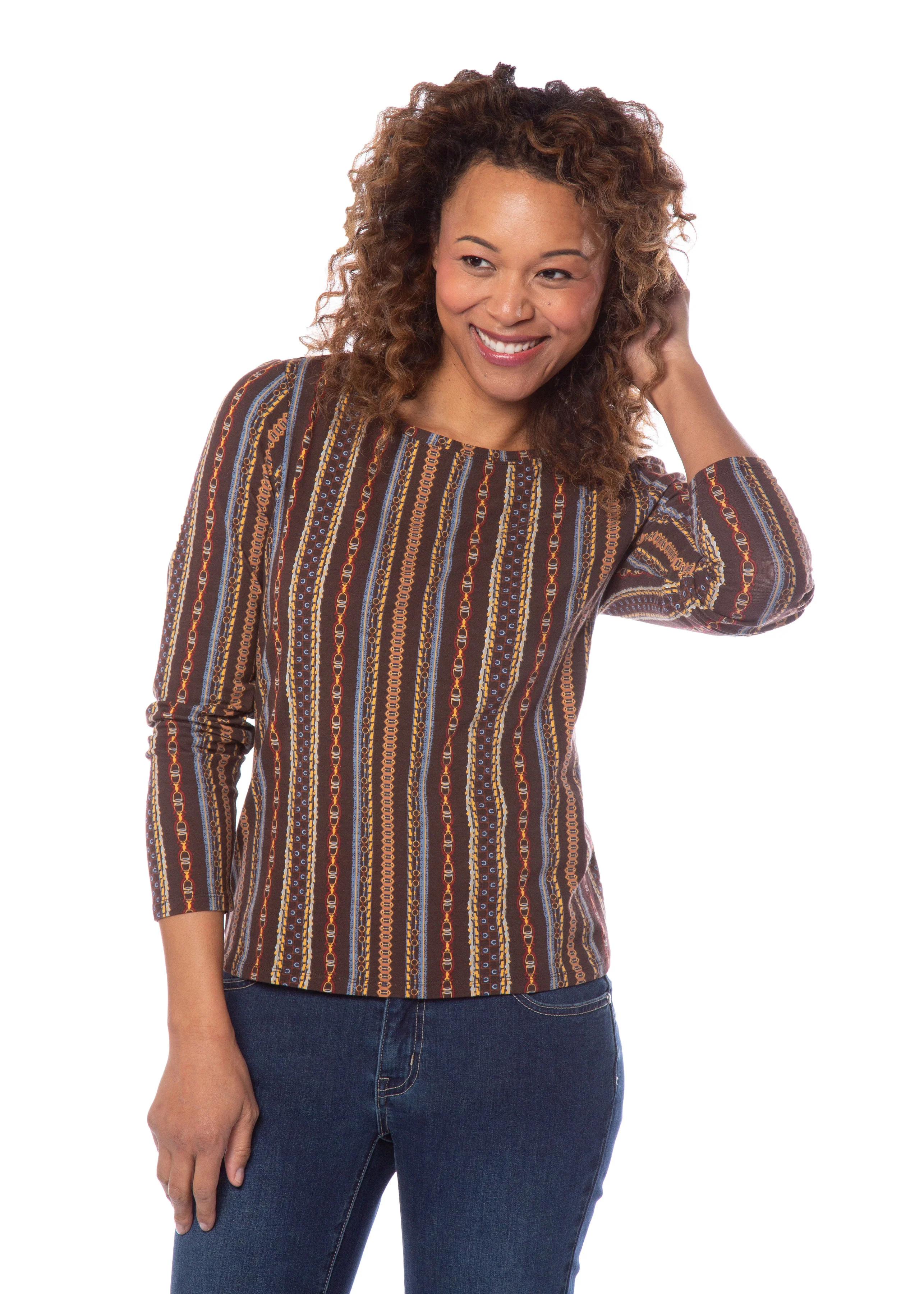 EQL by Kerrits® Ladies’ Organic Cotton Long Sleeve Print Top - Image 3