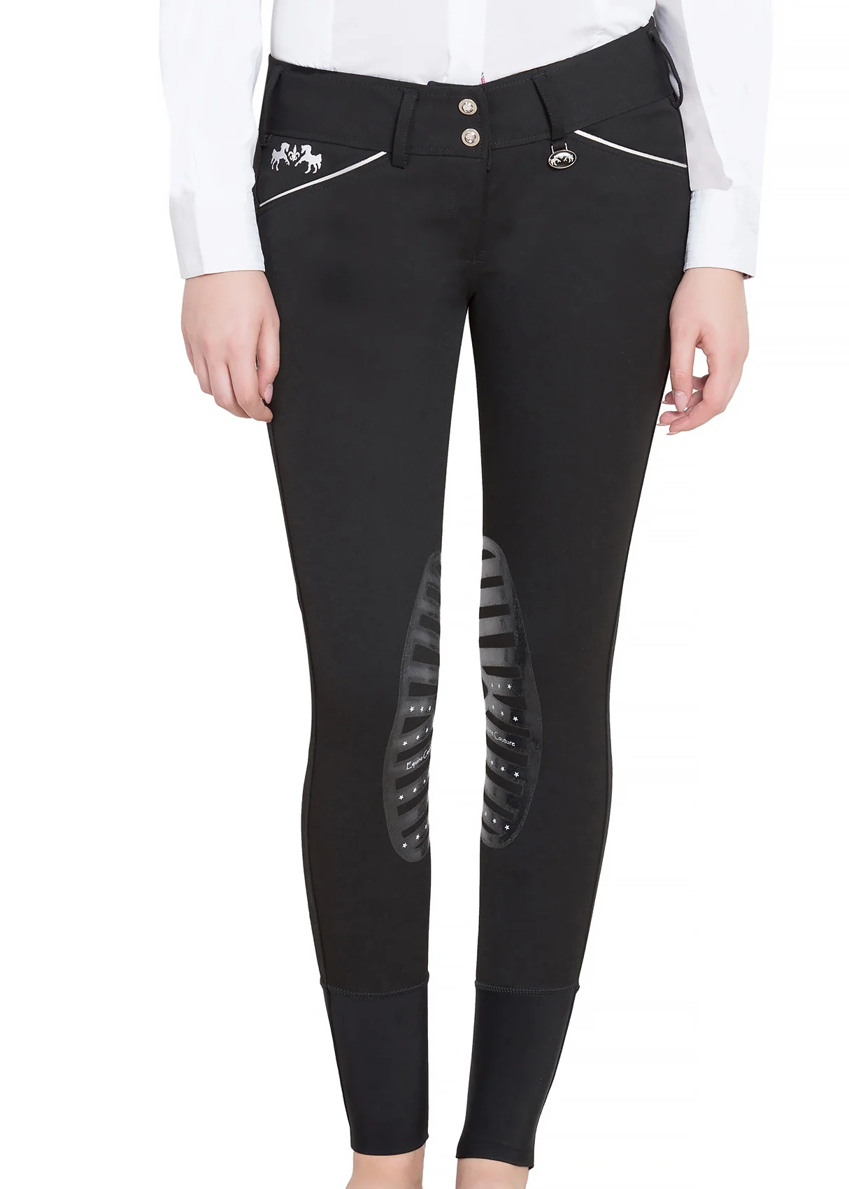Equine Couture™ Ladies' Brittni Silicone Knee-Patch Breech - Image 7