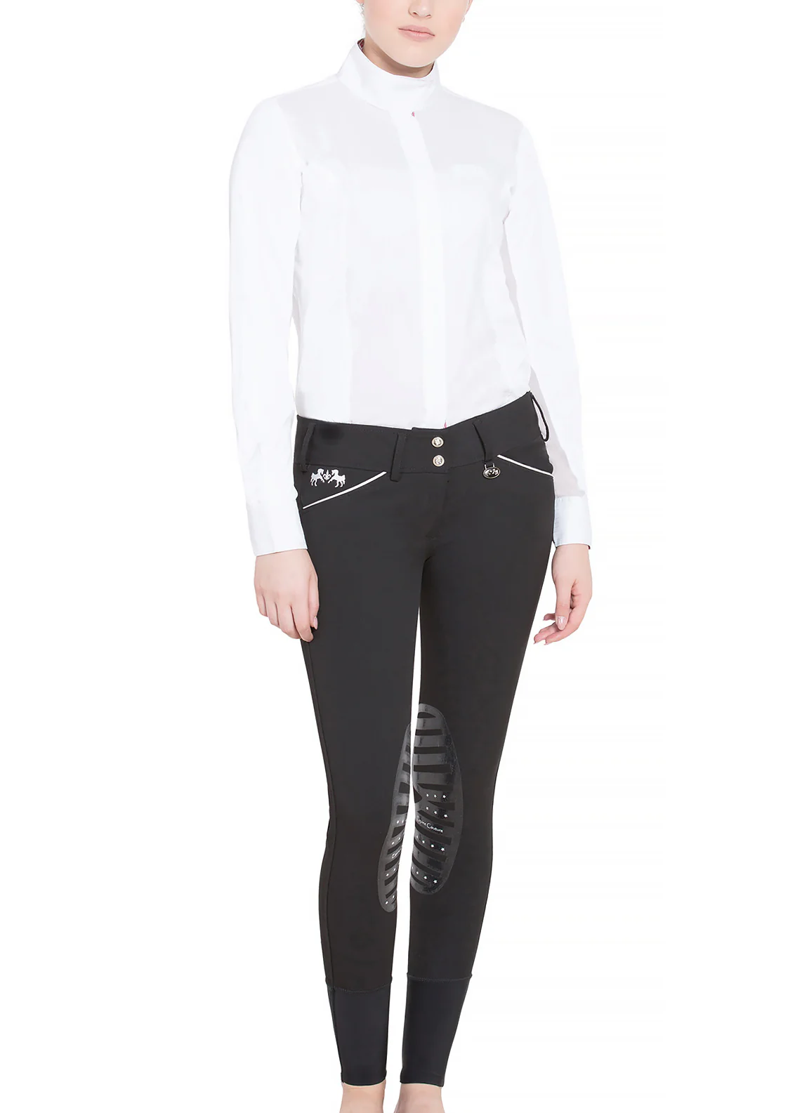 Equine Couture™ Ladies' Brittni Silicone Knee-Patch Breech - Image 8